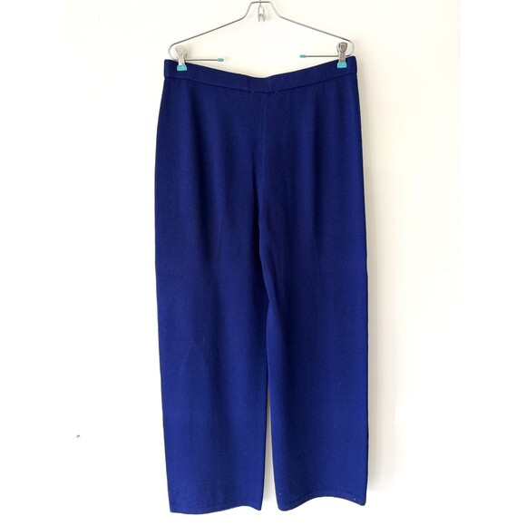 St.John Collection Pants Womens 14 Blue Santana Knit Straight Pull On Dress Pant - Picture 3 of 12